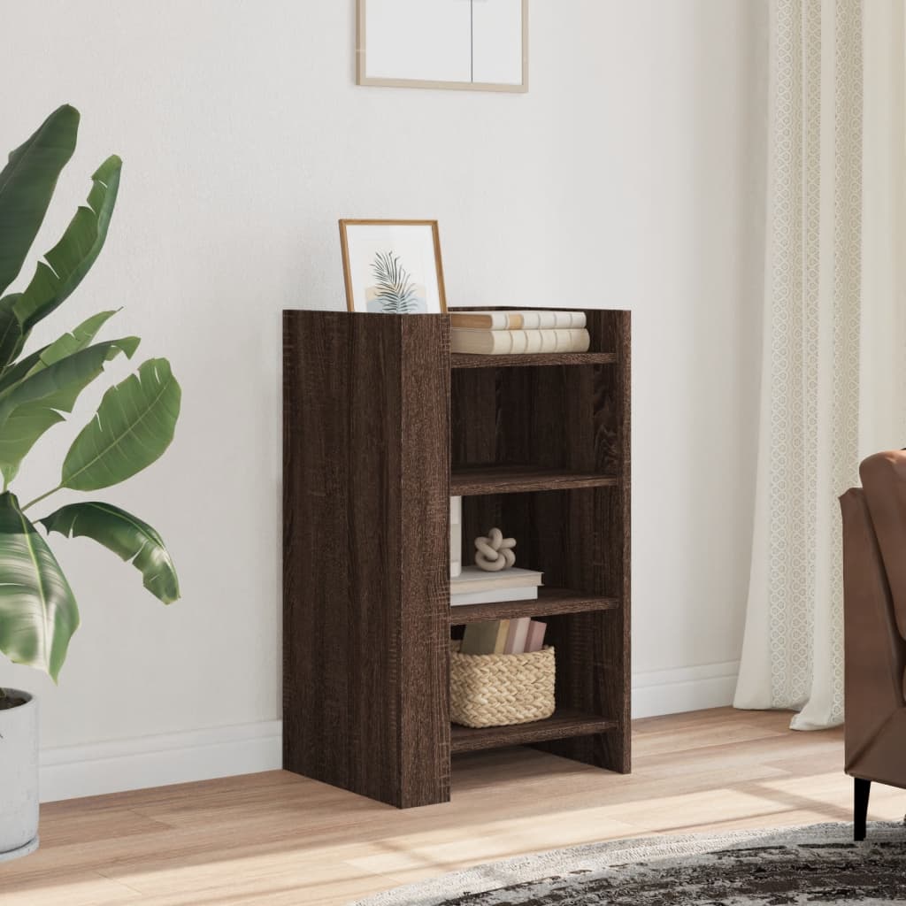 Side cabinet, brown oak, 45x35x75cm, engineered wood