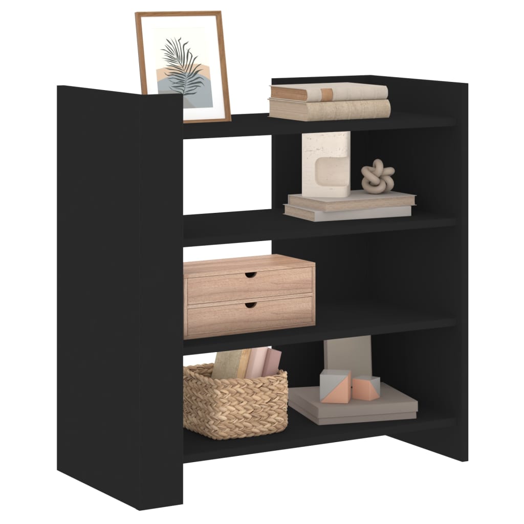 Side cabinet, black, 73.5x35x75cm, engineered wood