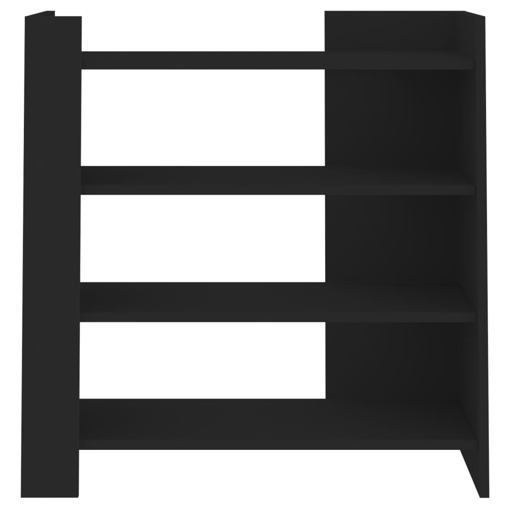 Side cabinet, black, 73.5x35x75cm, engineered wood