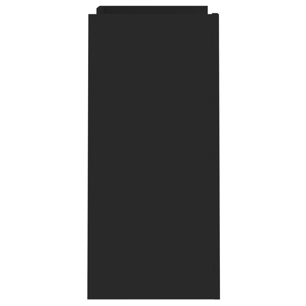 Side cabinet, black, 73.5x35x75cm, engineered wood