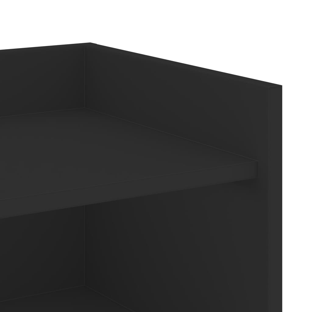 Side cabinet, black, 73.5x35x75cm, engineered wood