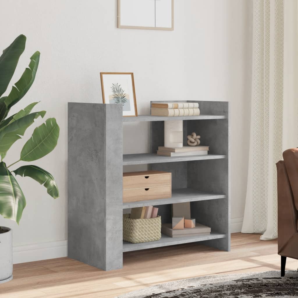 Sideboard, concrete grey, 73.5x35x75cm, engineered wood