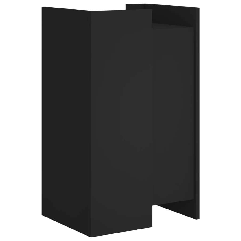 Side cabinet, black, 45x35x75cm, engineered wood