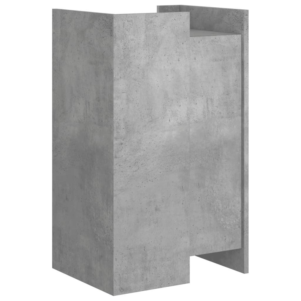 Šoninė spintelė, betono pilka, 45x35x75cm, apdirbta mediena