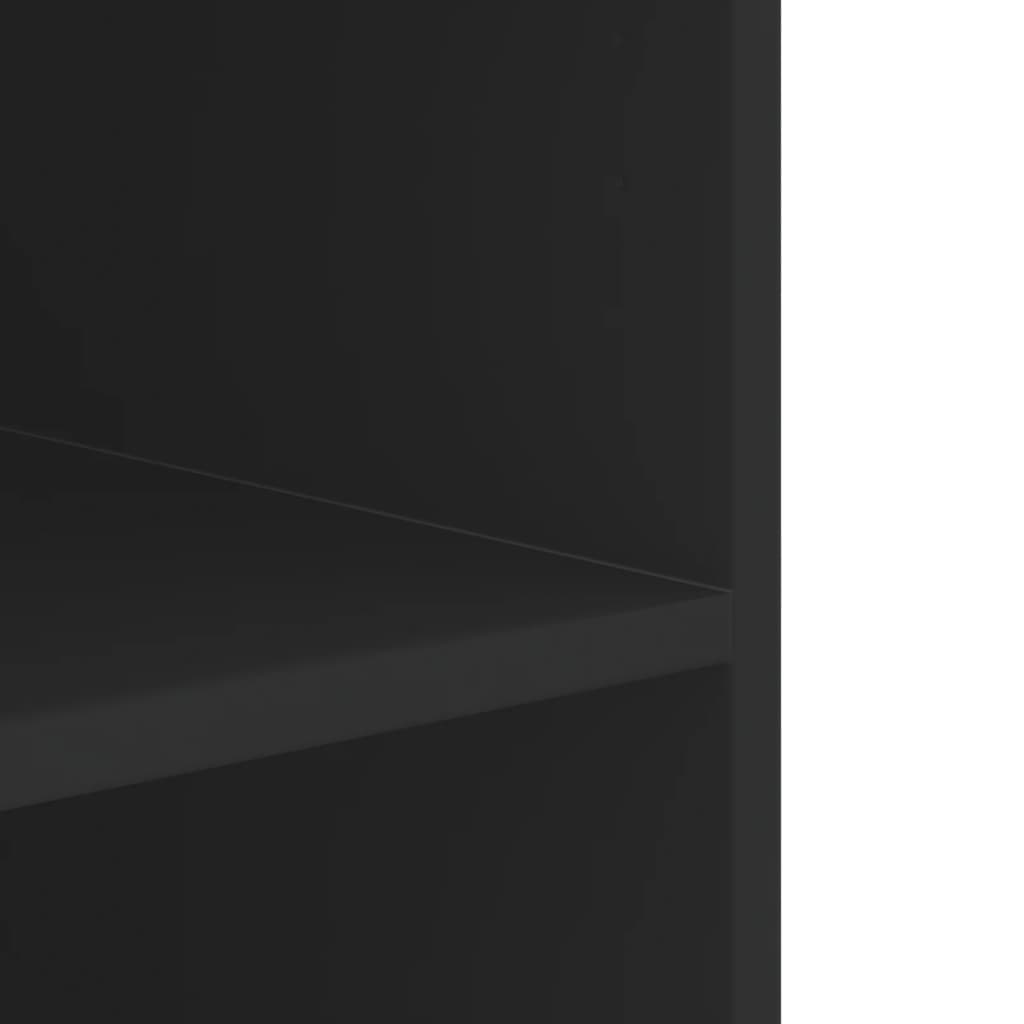 Wall cabinet, black, 75x35x60cm, treated wood