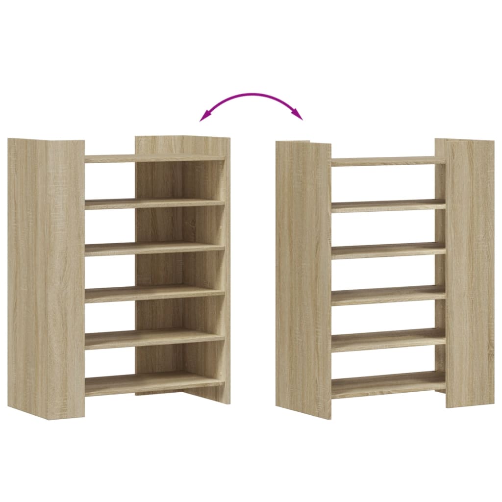 Oak shoe cabinet, 74.5x37.5x100cm, treated wood