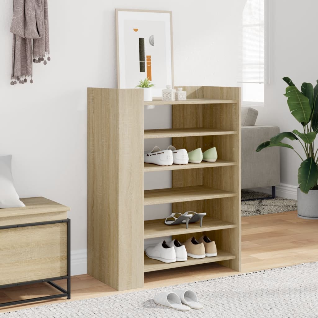 Oak shoe cabinet, 74.5x37.5x100cm, treated wood