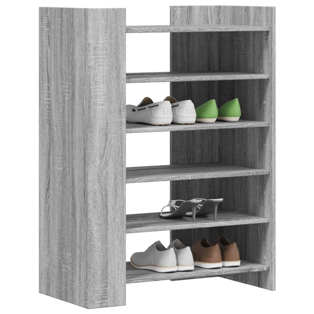 Shoe cabinet, grey oak, 74.5x37.5x100cm, wood