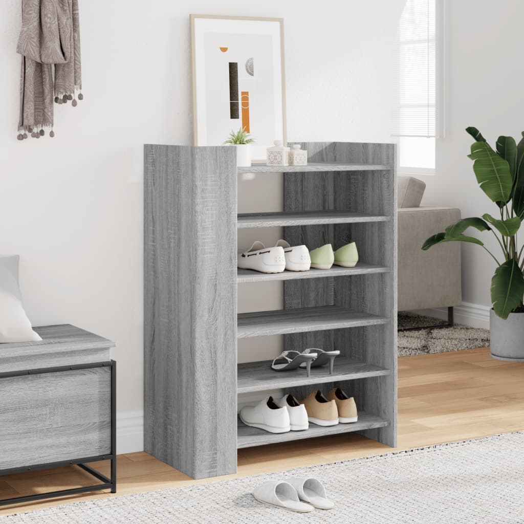 Shoe cabinet, grey oak, 74.5x37.5x100cm, wood