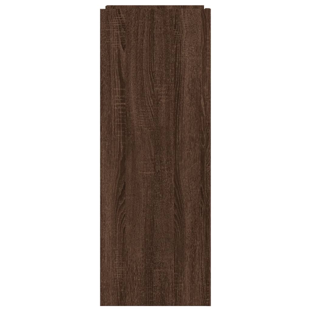 Shoe cabinet, brown oak, 74.5x37.5x100cm, engineered wood