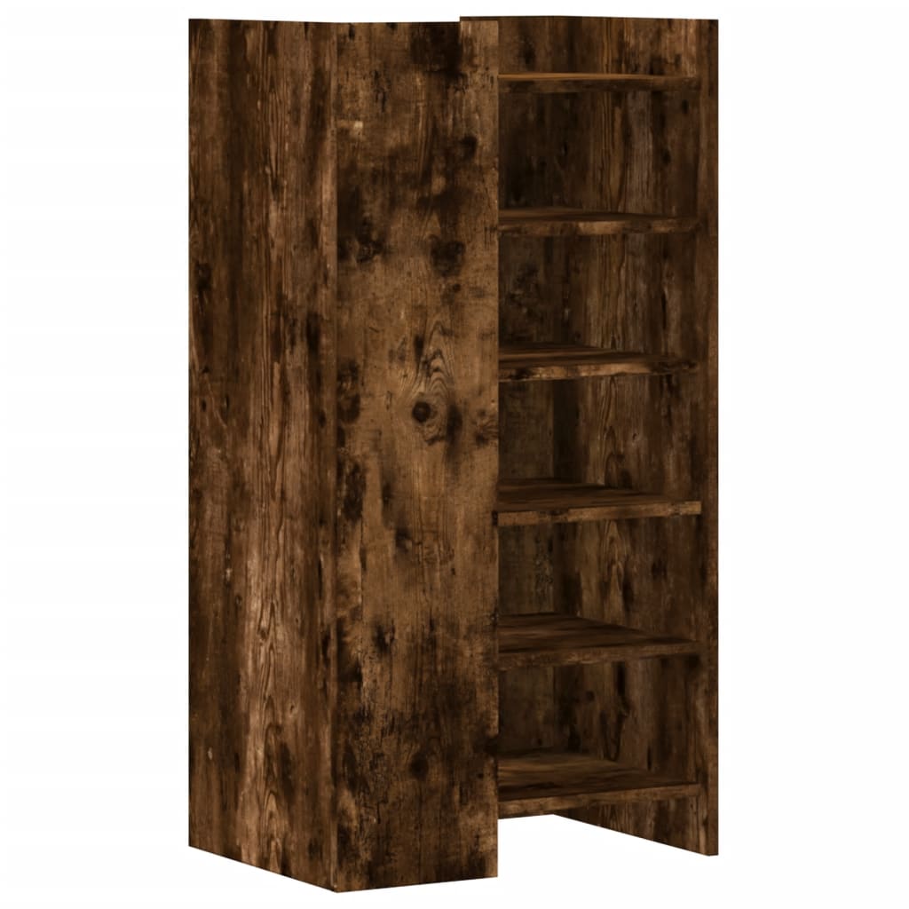 Shoe cabinet, smoky, 52x37.5x100cm, engineered wood