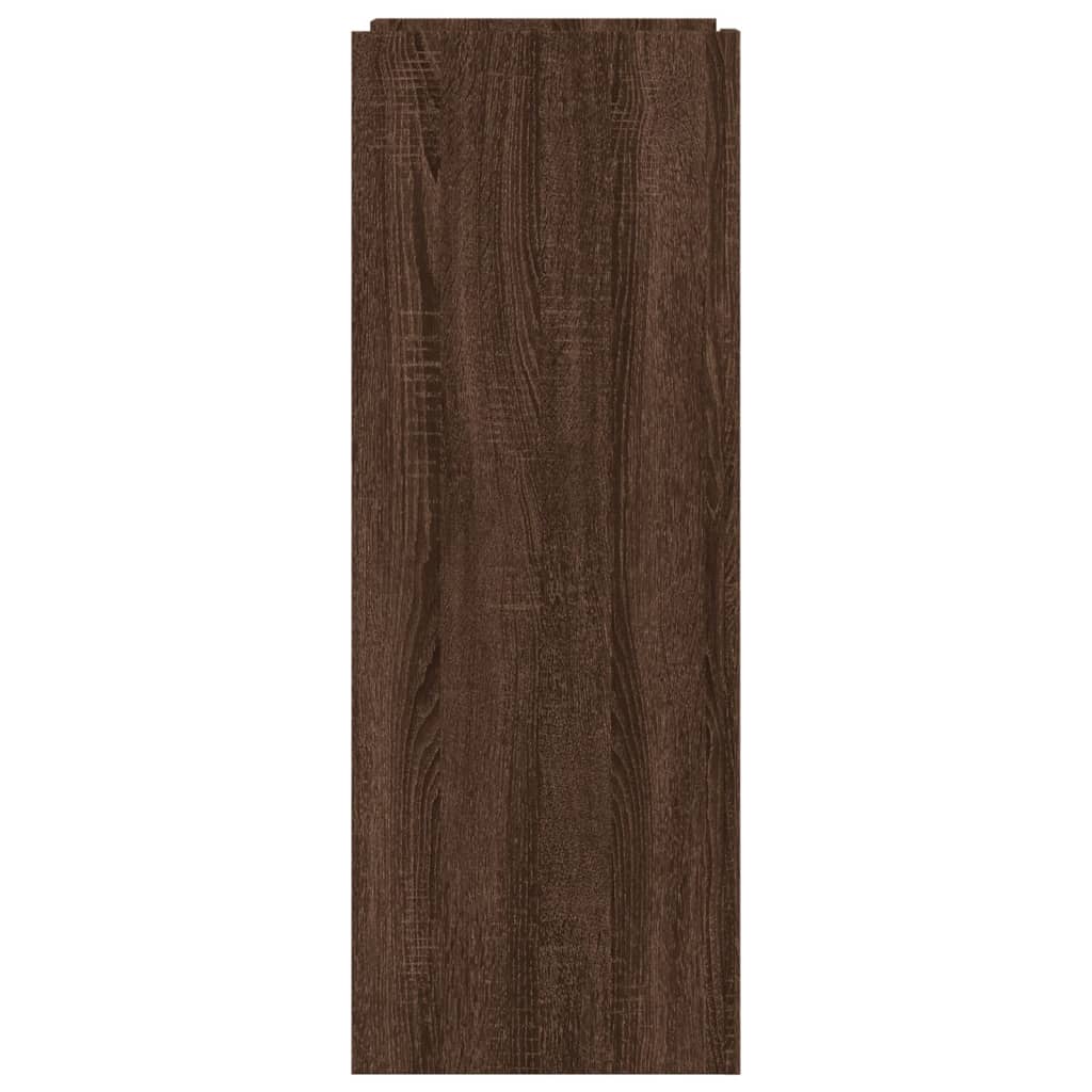 Shoe cabinet, brown oak, 52x37.5x100cm, engineered wood