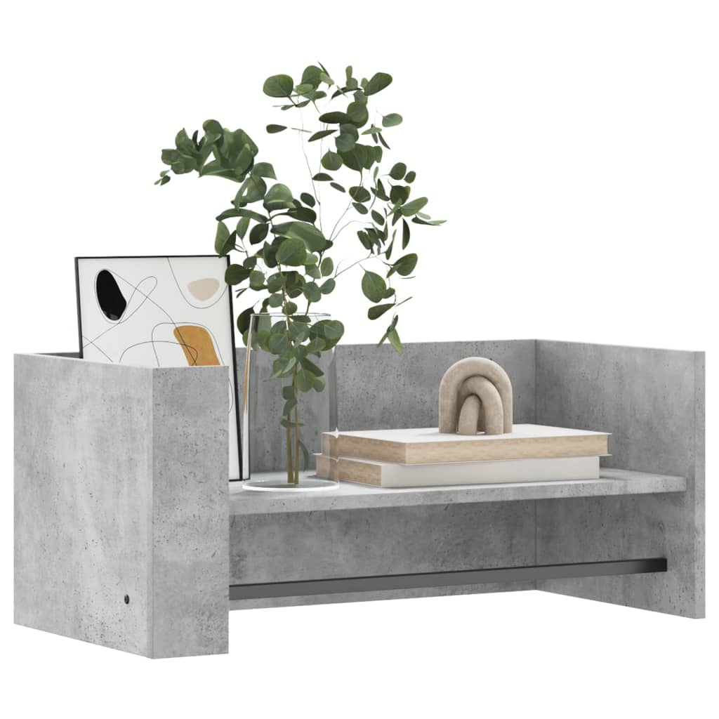 Wall shelf, concrete gray, 70.5x35x30.5cm, engineered wood