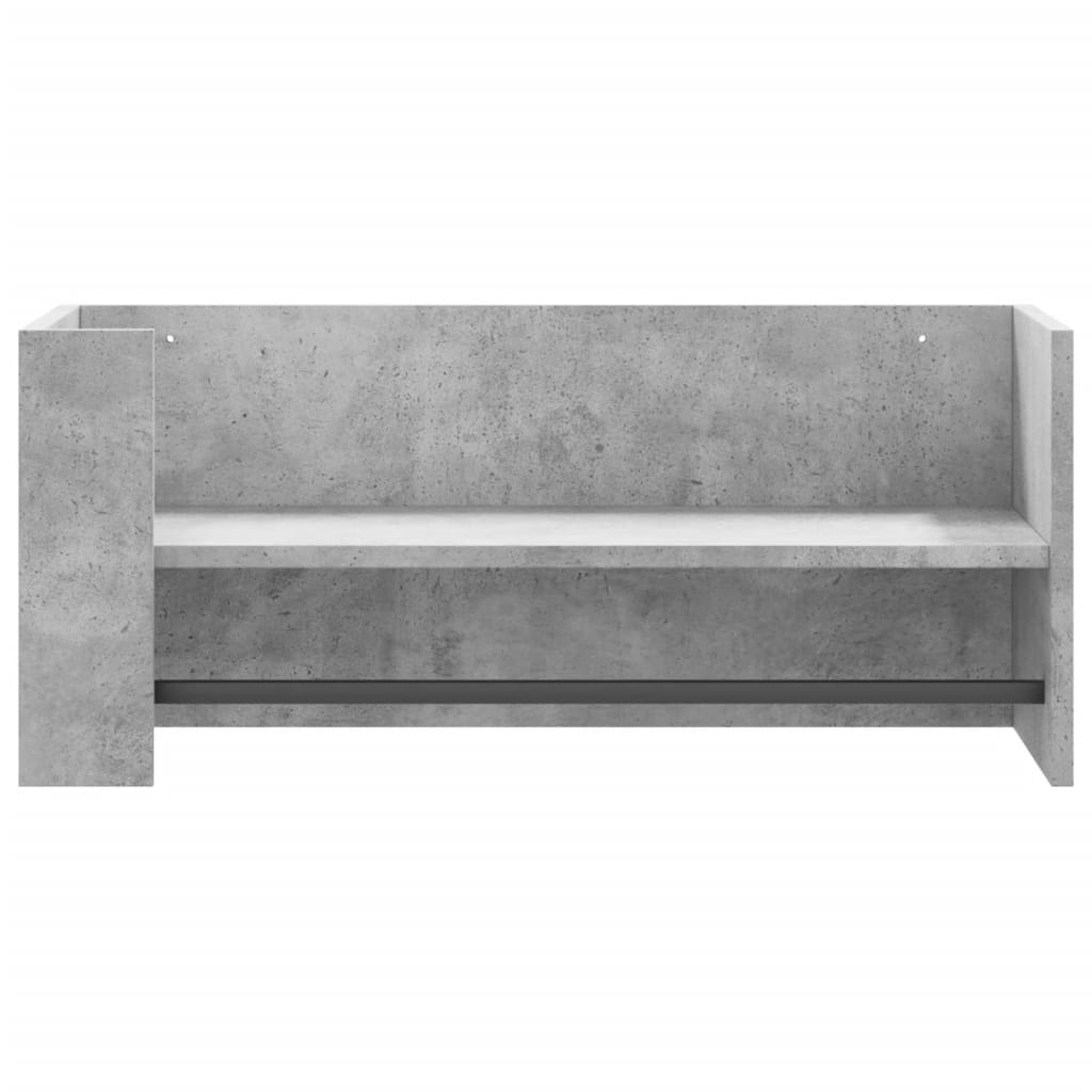 Wall shelf, concrete gray, 70.5x35x30.5cm, engineered wood