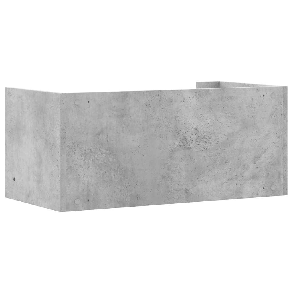 Wall shelf, concrete gray, 70.5x35x30.5cm, engineered wood