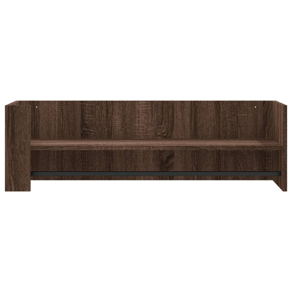 Sienas plaukts, brūns ozols, 100x35x30,5cm, apstrādāta koksne