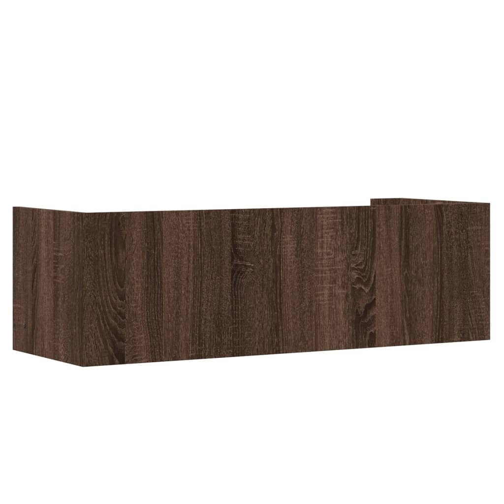 Sienas plaukts, brūns ozols, 100x35x30,5cm, apstrādāta koksne
