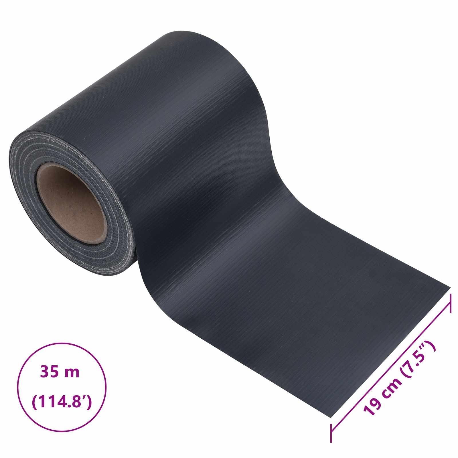 Sodo privatumo ekranai 2 pcs Tamsiai pilka 35 x 0.19 m PVC