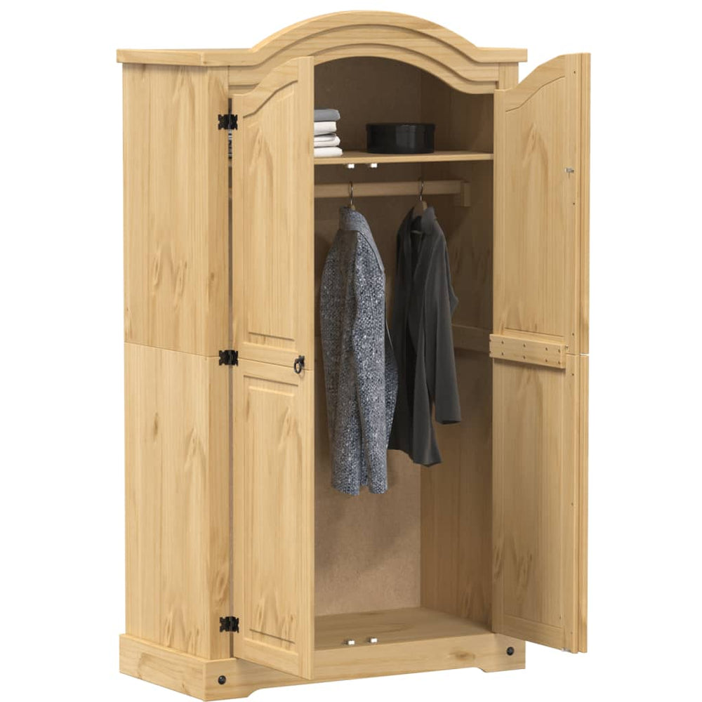 Wardrobe Corona, 102x52x186cm, solid pine wood