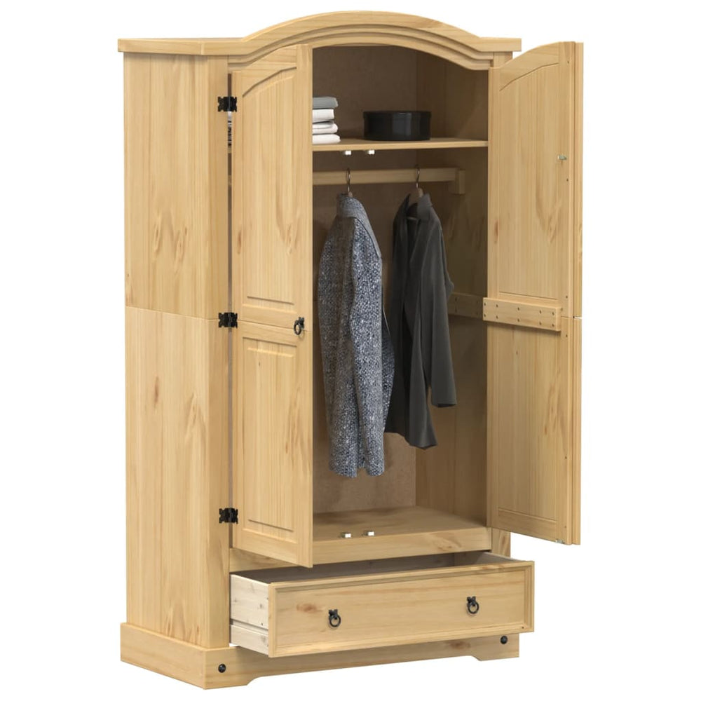 Wardrobe Corona, 102x52x186cm, solid pine wood