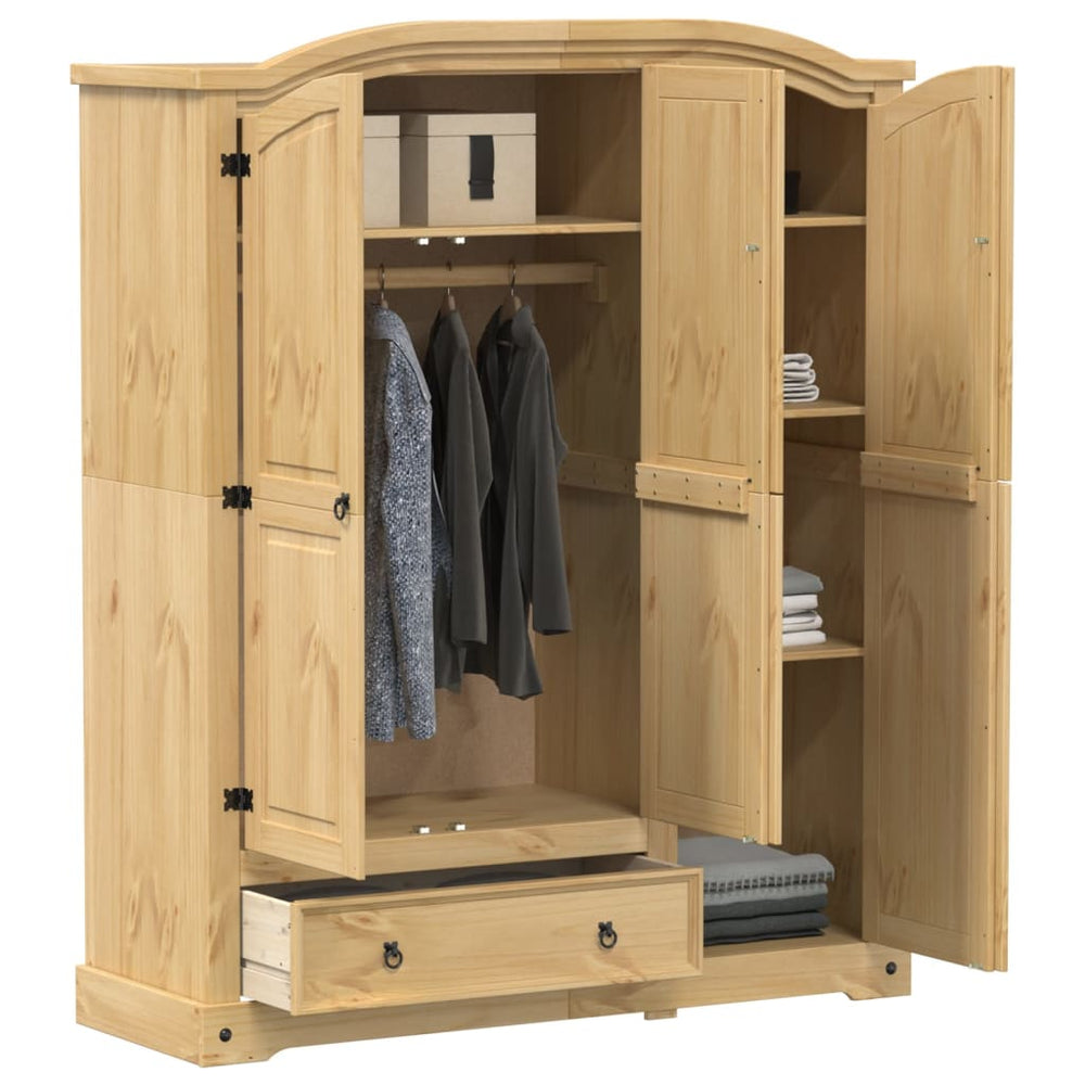 Corona Wardrobe, 151.5x52x186cm, solid pine