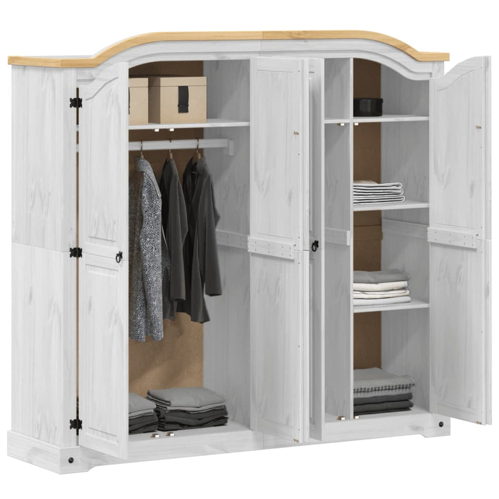 Corona wardrobe, 194x52x186cm, solid pine wood