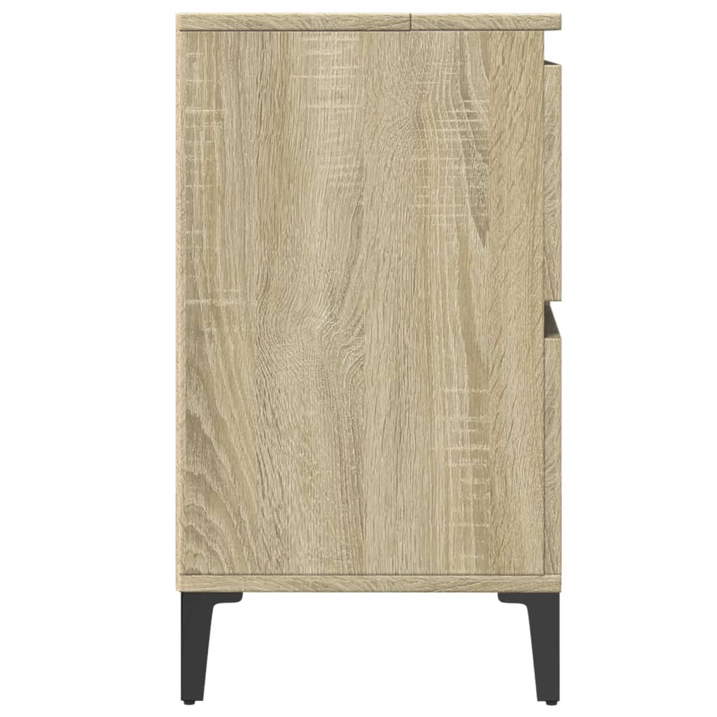 Oak washbasin cabinet, 80x33x60cm, treated wood