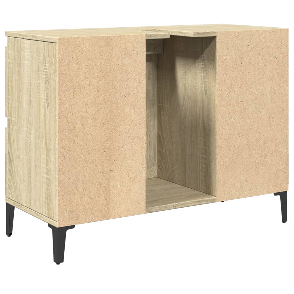 Oak washbasin cabinet, 80x33x60cm, treated wood