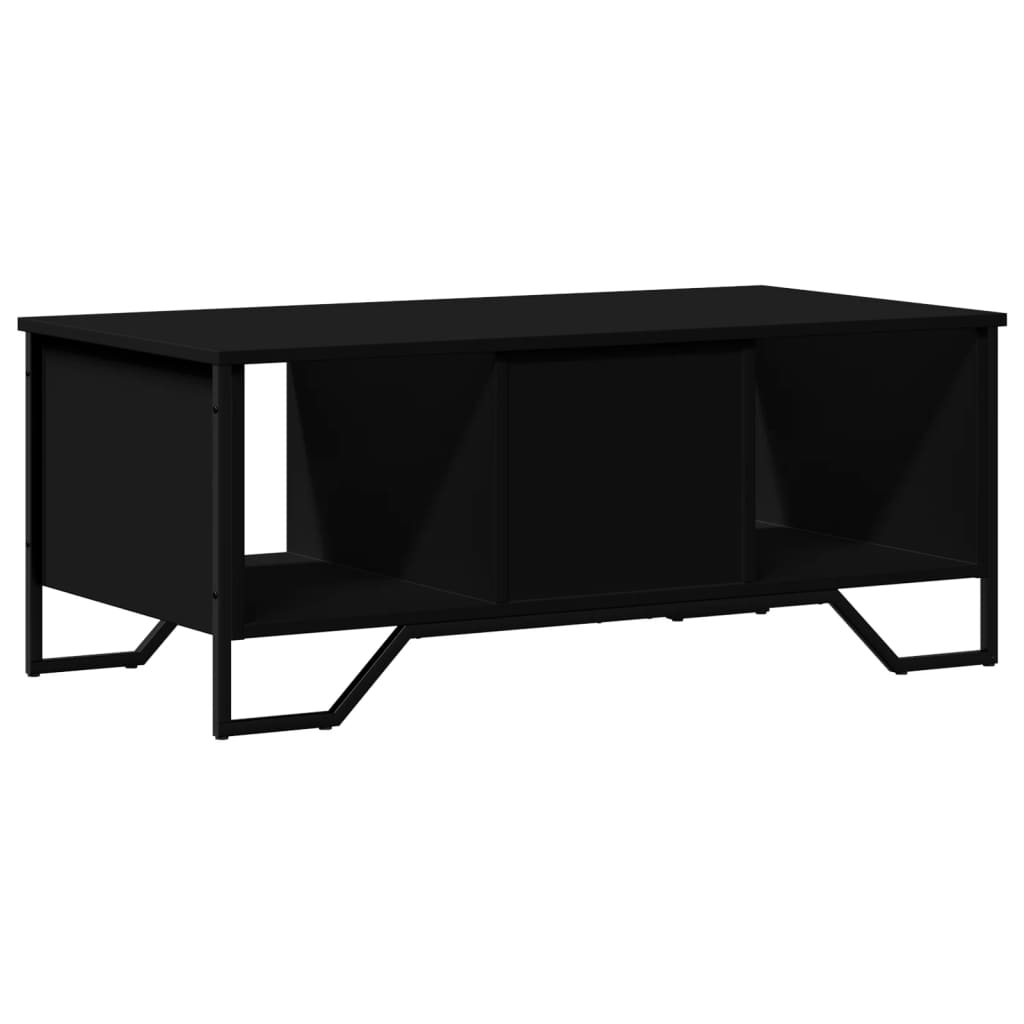 Coffee table, black, 100x51x40cm, engineered wood