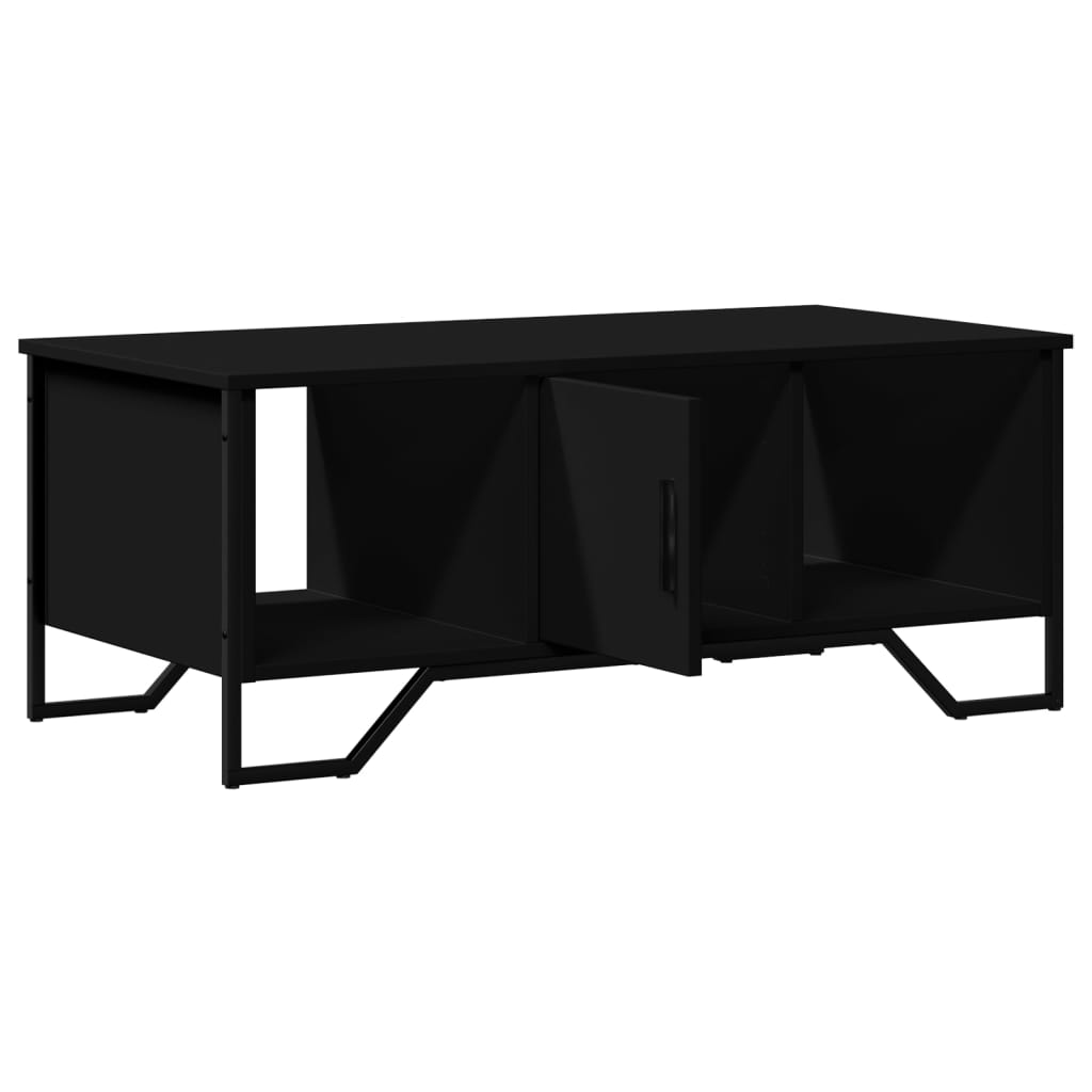 Coffee table, black, 100x51x40cm, engineered wood