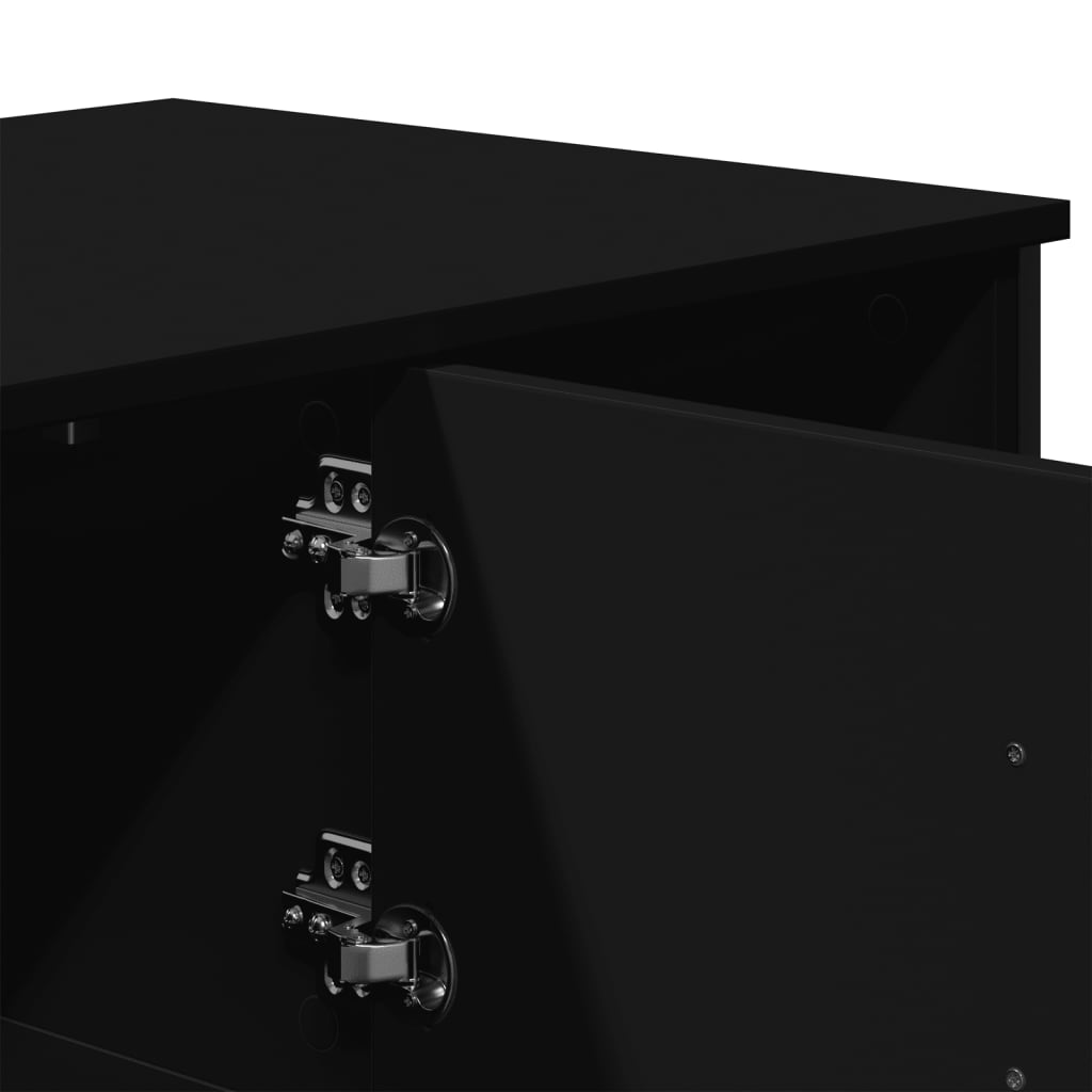 Coffee table, black, 100x51x40cm, engineered wood