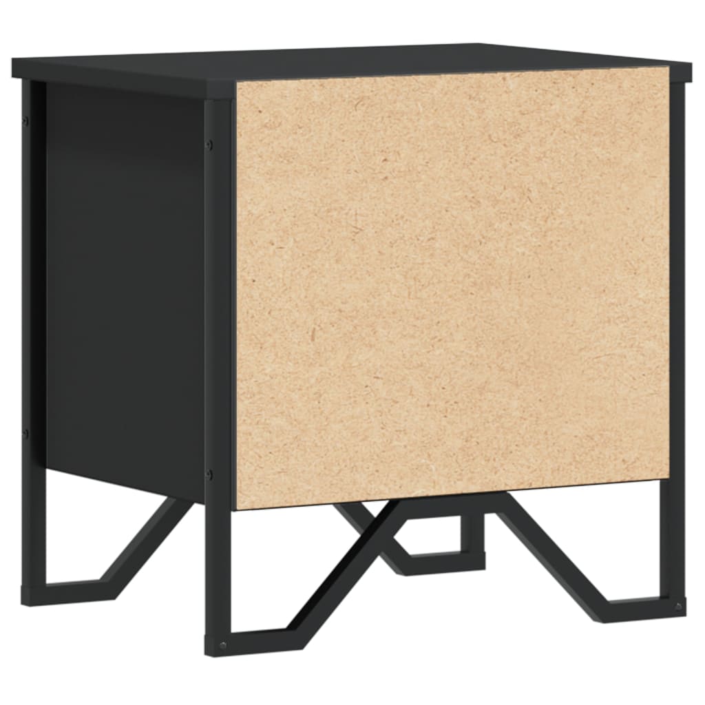 Naktsskapītis, melns, 40x30x40cm, MDF