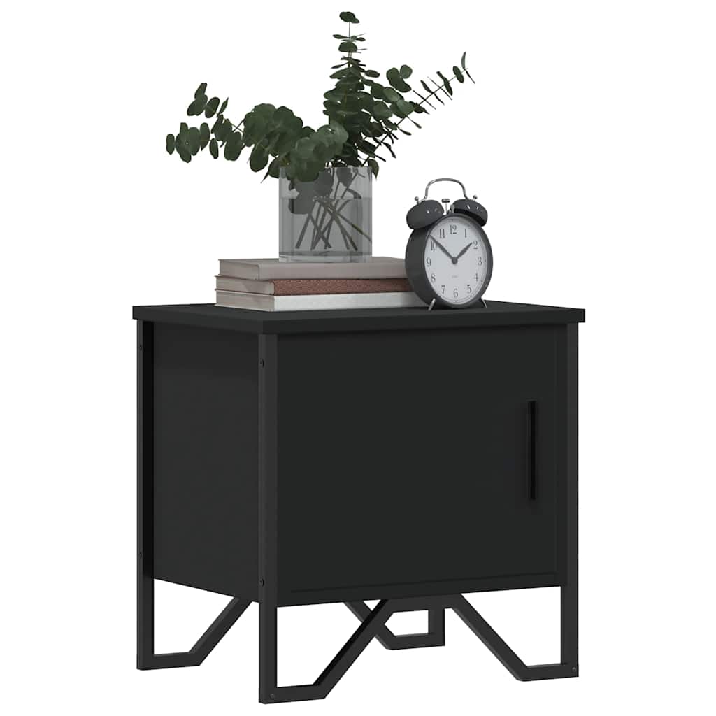 Bedside tables, 2 pcs., black, 40x30x40cm, particle board