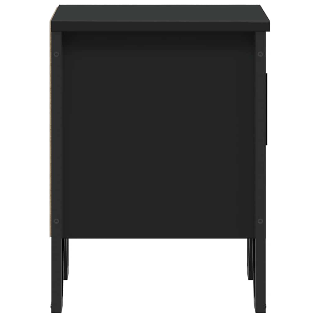 Bedside tables, 2 pcs., black, 40x30x40cm, particle board