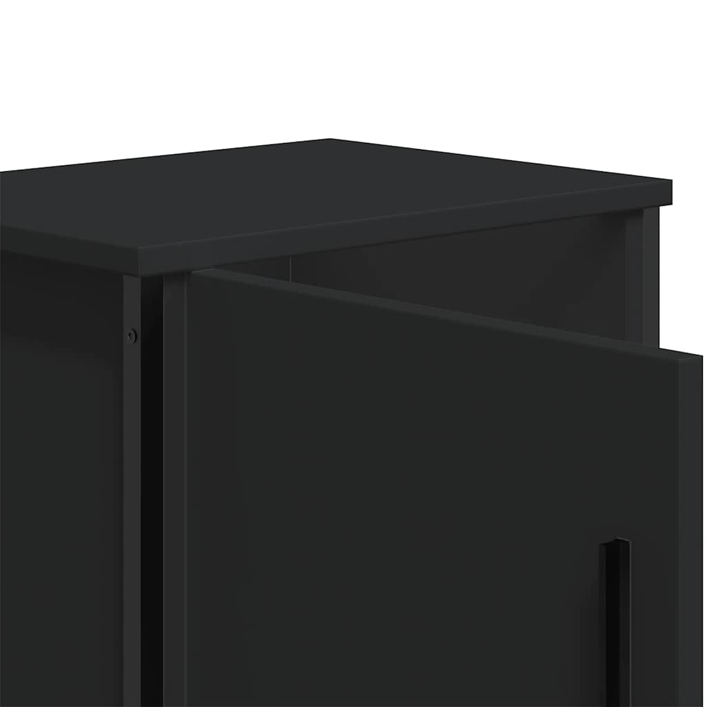 Bedside tables, 2 pcs., black, 40x30x40cm, particle board