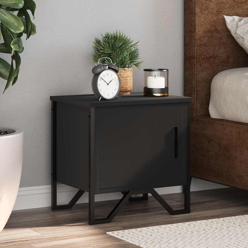 Bedside tables, 2 pcs., black, 40x30x40cm, particle board