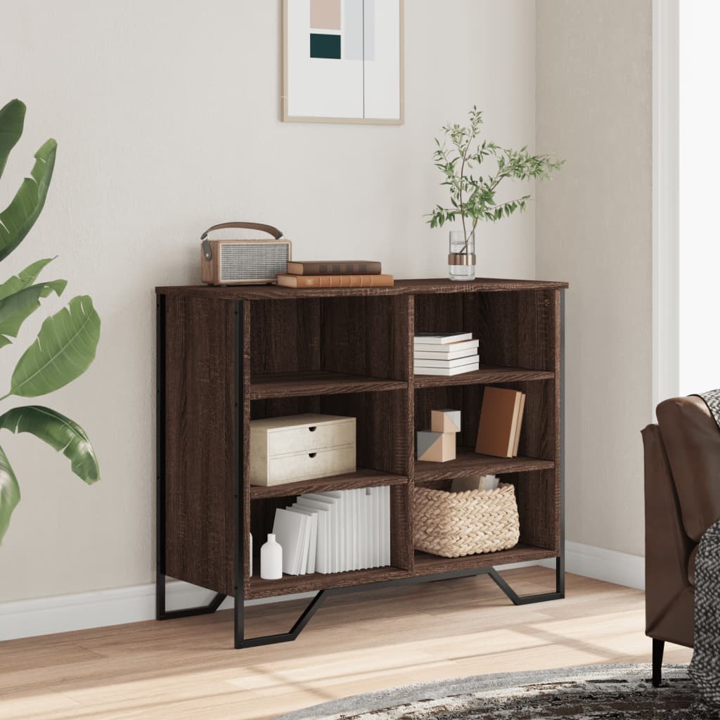 Kumode, brūns ozols, 91x35,5x74,5 cm, inženierijas koksne