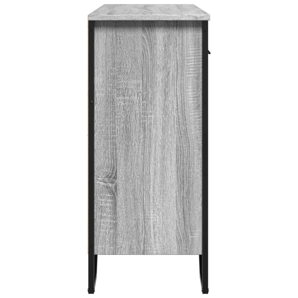 Sideboard, gray oak, 97x32.5x74.5cm, engineered wood