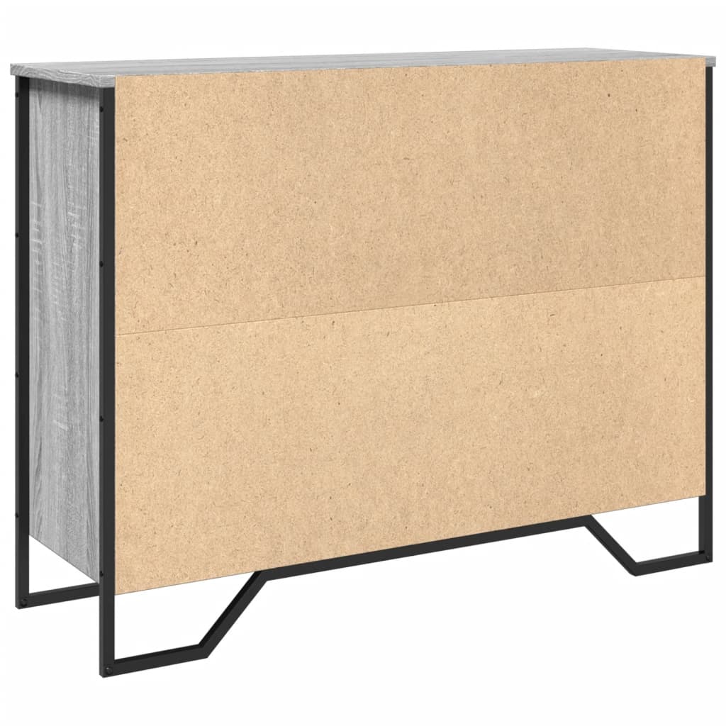 Sideboard, gray oak, 97x32.5x74.5cm, engineered wood