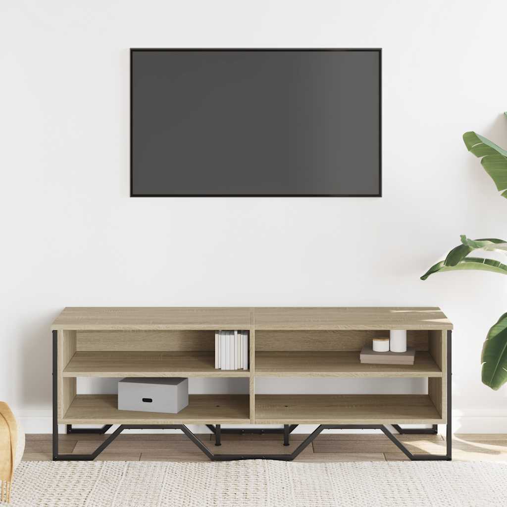 TV stand, oak, 122x34x41cm, treated wood