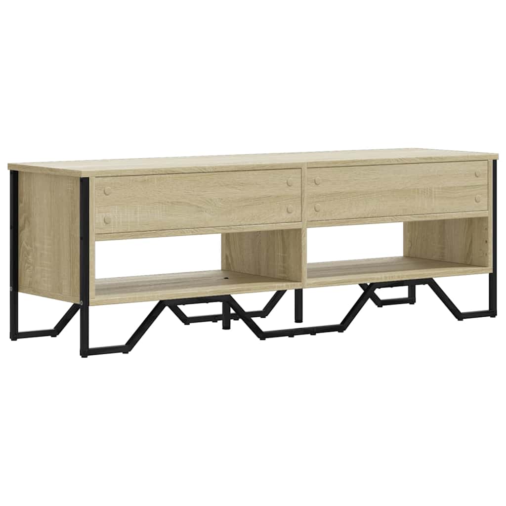 TV stand, oak, 122x34x41cm, treated wood