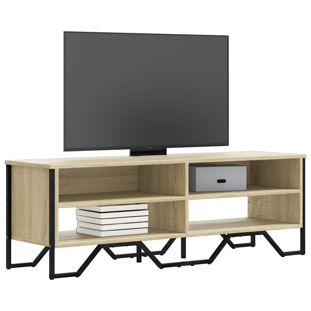 TV stand, oak, 122x34x41cm, treated wood