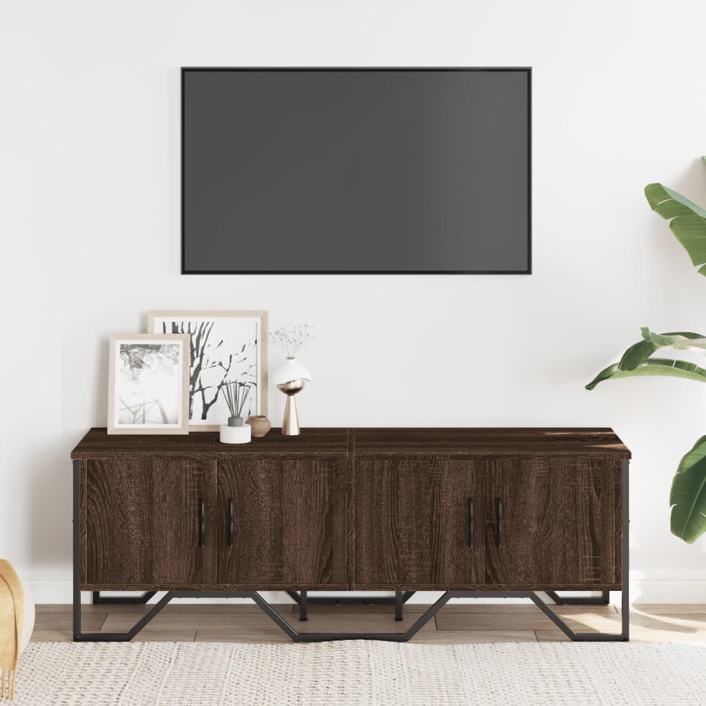 Televizoriaus spintelė, ruda ąžuolo, 122x34x41cm, mediena