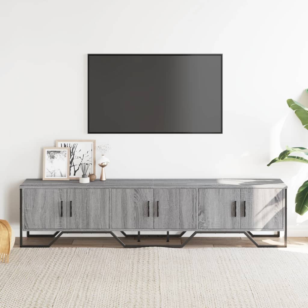 TV cabinet, grey oak, 180x34x41cm, wood