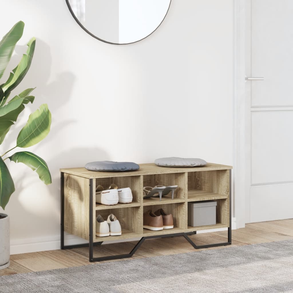 Shoe cabinet, sonoma oak, 90x38x45.5cm, engineered wood