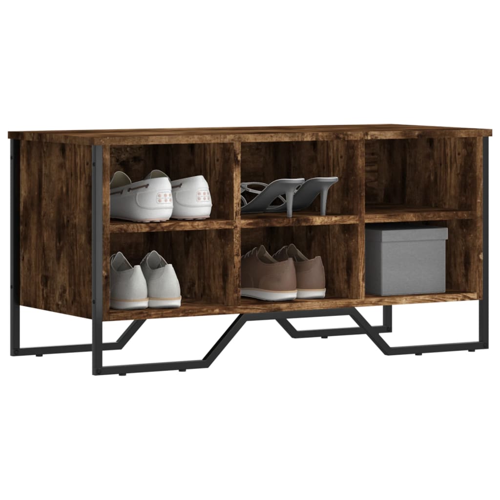 Shoe cabinet, smoky, 90x38x45.5cm, processed wood