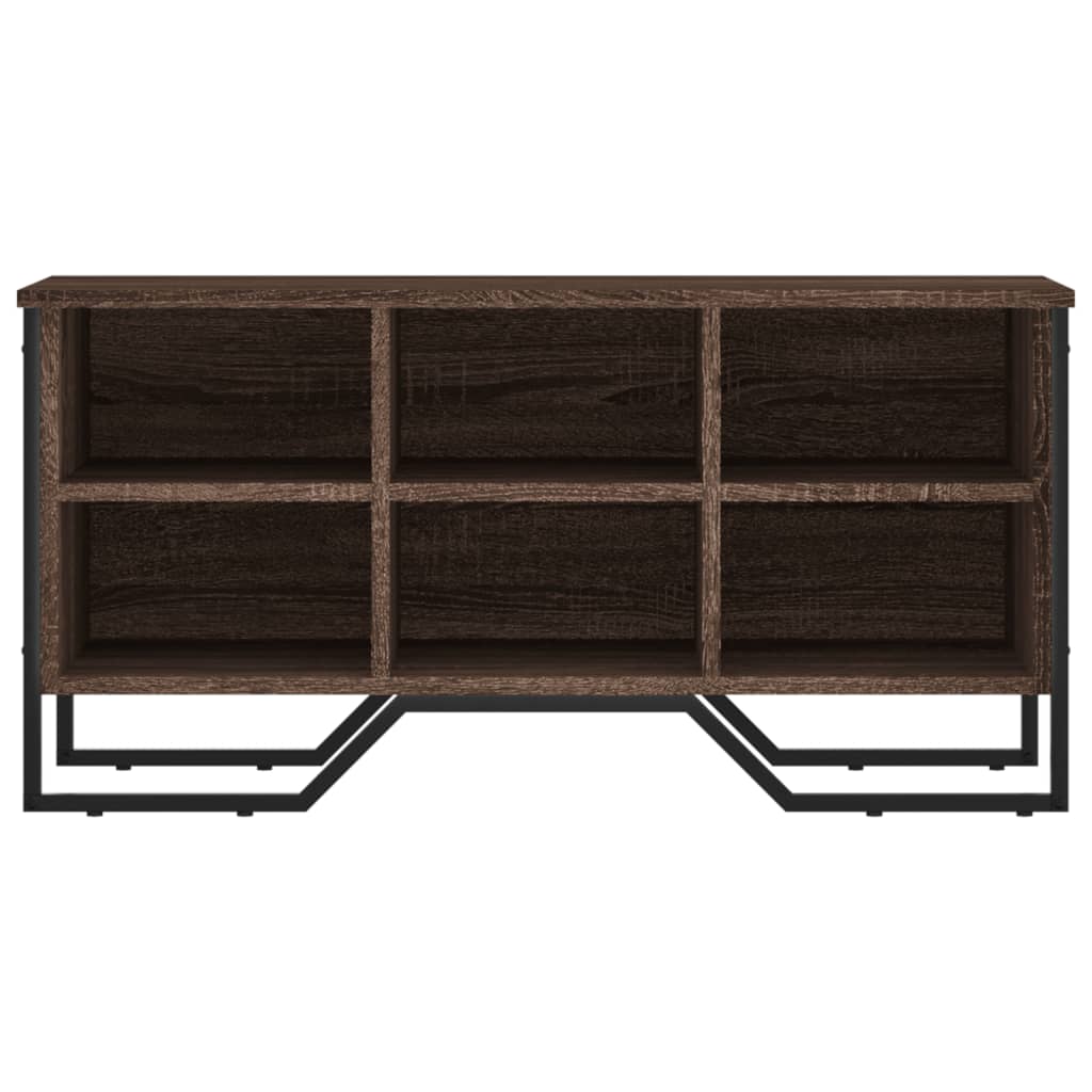 Shoe cabinet, brown oak, 90x38x45.5cm, engineered wood