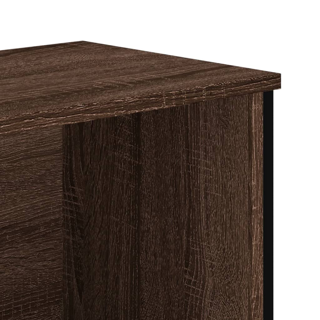 Shoe cabinet, brown oak, 90x38x45.5cm, engineered wood