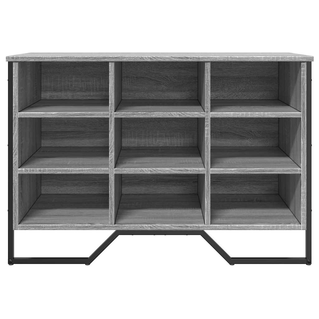 Shoe cabinet, grey oak, 90x38x61.5cm, engineered wood