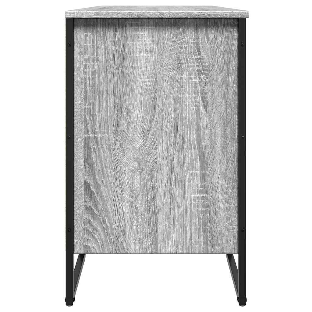 Shoe cabinet, grey oak, 90x38x61.5cm, engineered wood
